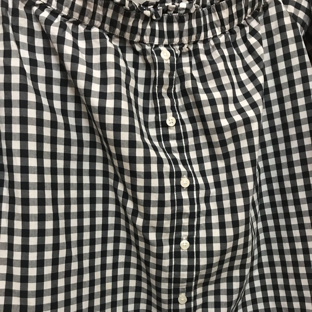 Abercrombie & Fitch Gingham Top Off the Shoulder - Picture 7 of 7